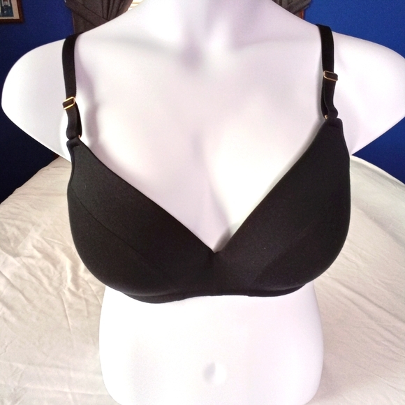 Lively Women's The All Day No Wire Push-Up Bra 38DD Black Stretch Padded J-Hook - Picture 1 of 8